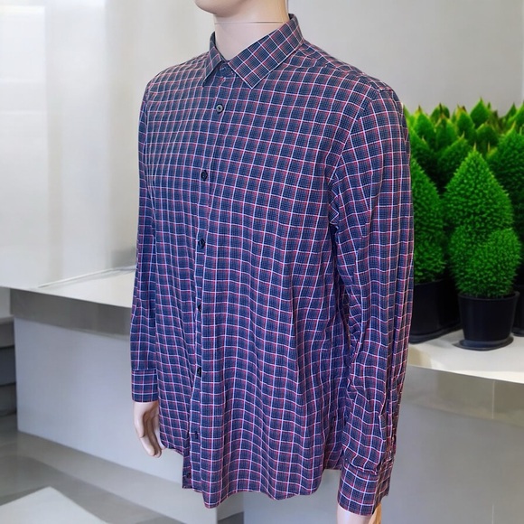 Calvin Klein Men's Victory Plaid Long Sleeve Button Down Shirt - Picture 10 of 15